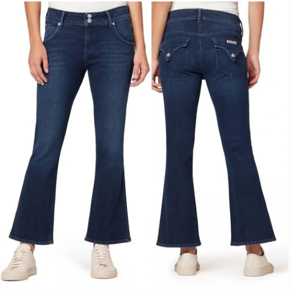 Hudson Jeans Denim - Hudson Jeans Collin Mid Rise Bootcut Crop Dark Wash Womens Sz 26 (2/4)